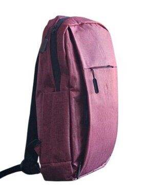Unisex Water-Resistant Slim Laptop Backpack Burgundy 16.1" × 11" × 3.9" NWOT